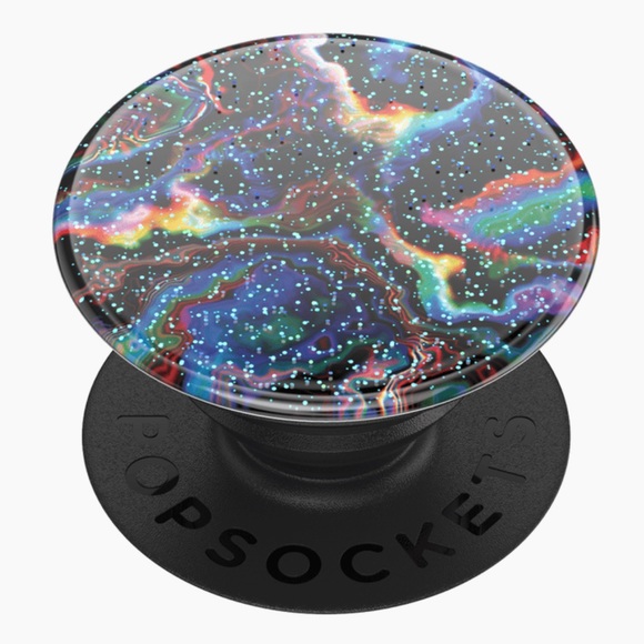 POPSOCKET Universal Galaxy Glitter Rainbow Void PopGrip Phone Stand - Picture 12 of 15